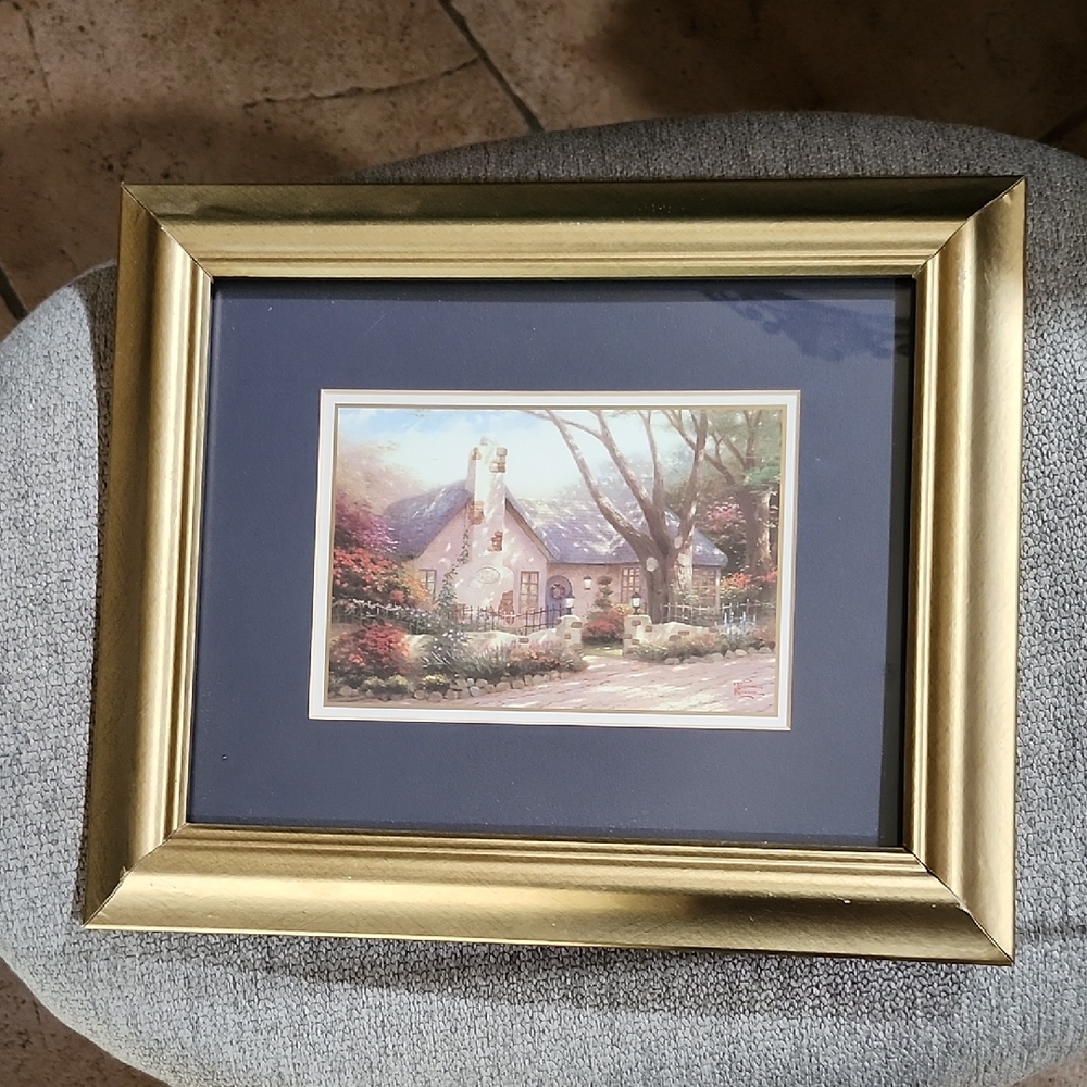 FRAMED THOMAS KINKADE ART PRINT - 'MORNING GLORY'